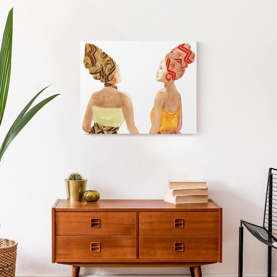 Women In Conversation 20" x 16" Canvas Wall Art